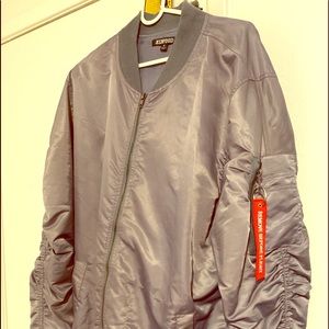 Gray Elmwood Lightweight Bomber Jacket